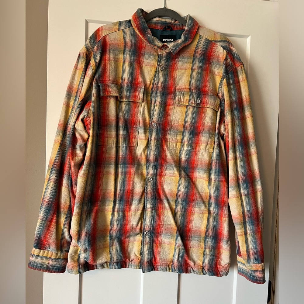 Prana Men’s Thermal Lined Flannel Shirt XL